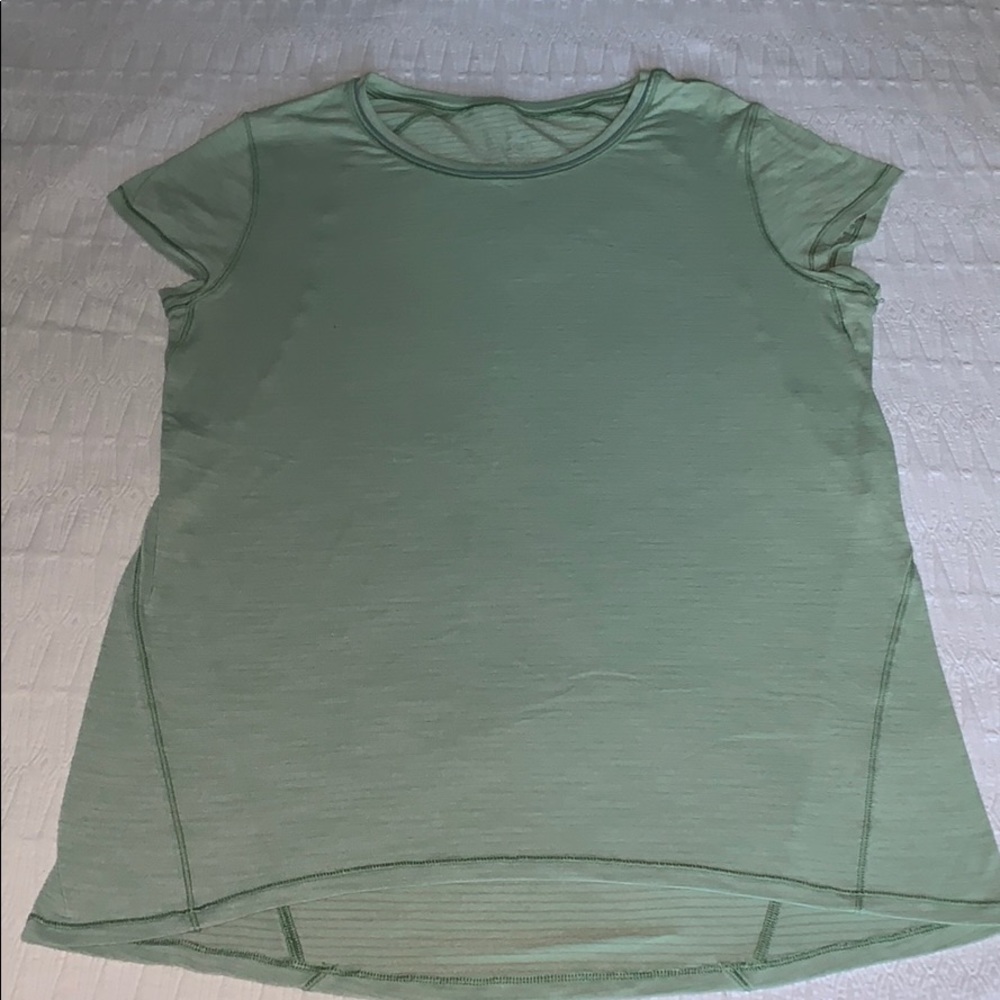 lululemon mint green tee size 4